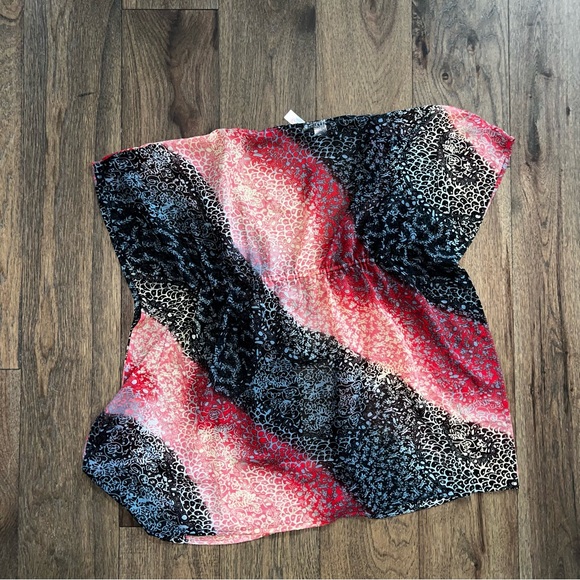 India Boutique Beach Coverup llBoho Style Red Black Yellow - Picture 5 of 5